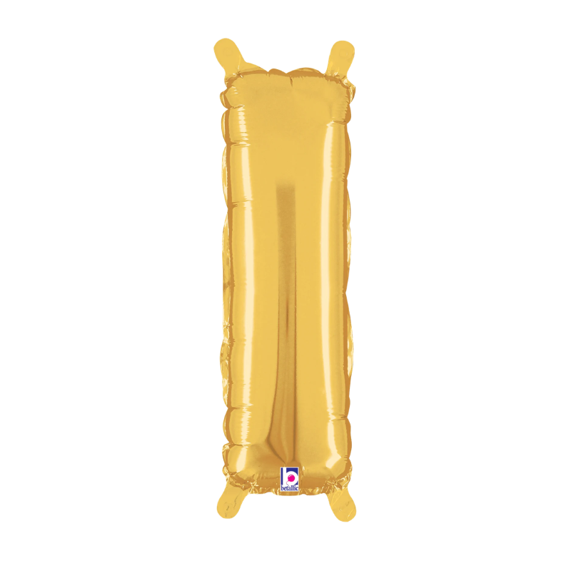14" Betallic Gold Letter Megaloons Jr. Foil Air-Fill Balloon | Letters A -Z