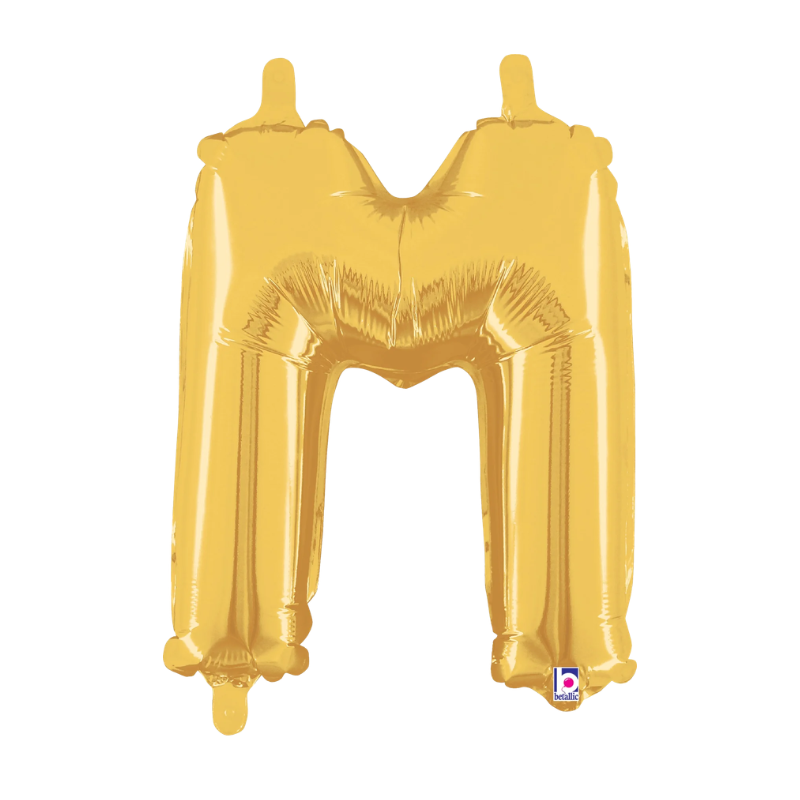 14" Betallic Gold Letter Megaloons Jr. Foil Air-Fill Balloon | Letters A -Z
