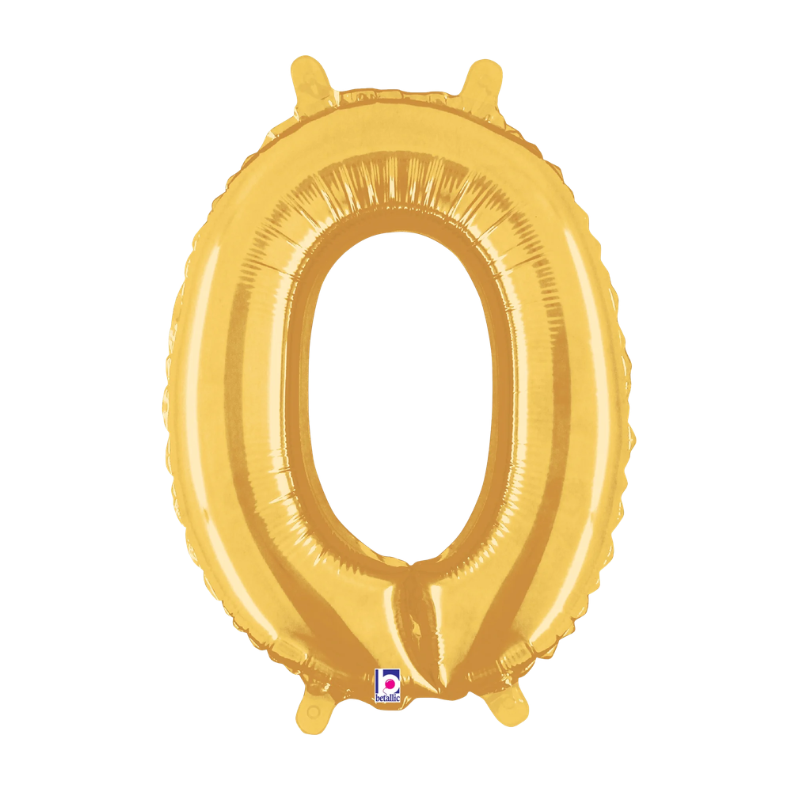 14" Betallic Gold Letter Megaloons Jr. Foil Air-Fill Balloon | Letters A -Z