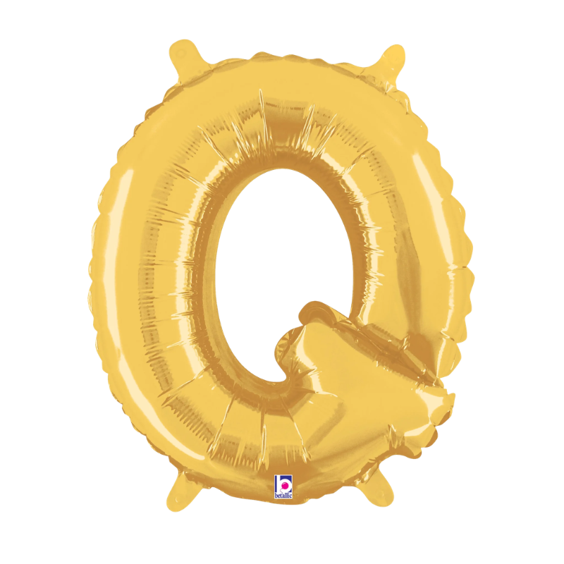 14" Betallic Gold Letter Megaloons Jr. Foil Air-Fill Balloon | Letters A -Z