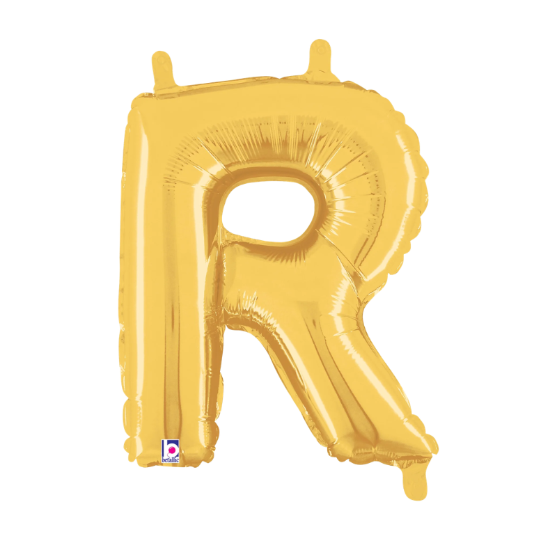 14" Betallic Gold Letter Megaloons Jr. Foil Air-Fill Balloon | Letters A -Z