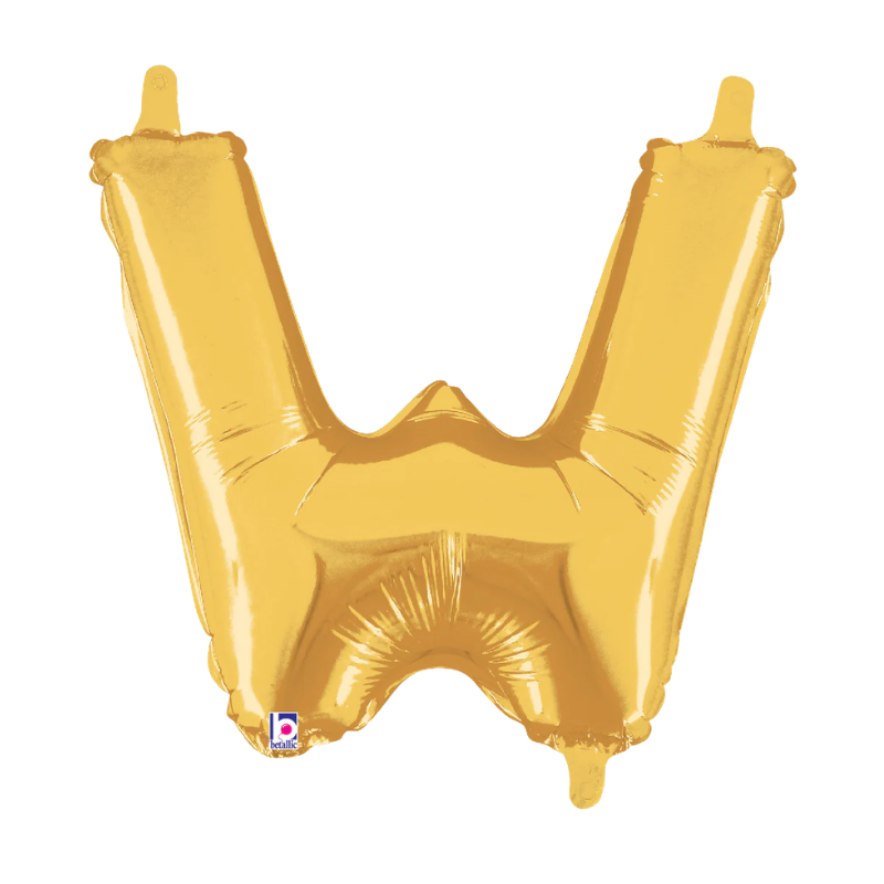 14" Betallic Gold Letter Megaloons Jr. Foil Air-Fill Balloon | Letters A -Z