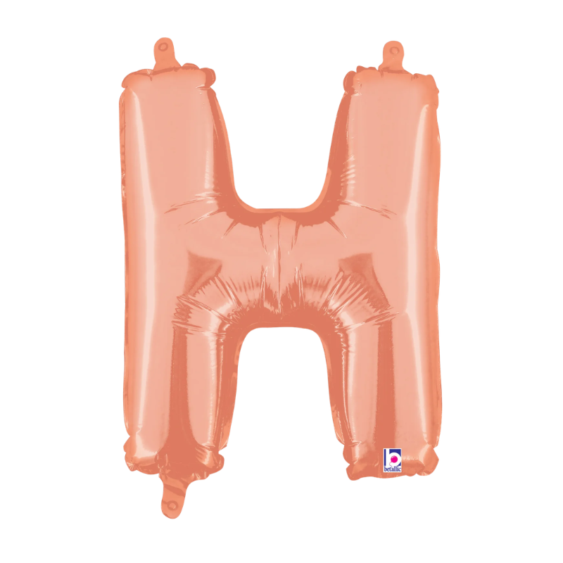 14" Betallic Rose Gold Letter Megaloons Jr. Foil Balloon | Letters A-Z