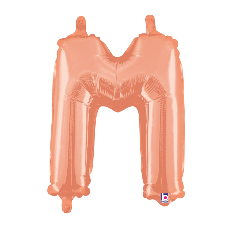 14" Betallic Rose Gold Letter Megaloons Jr. Foil Balloon | Letters A-Z