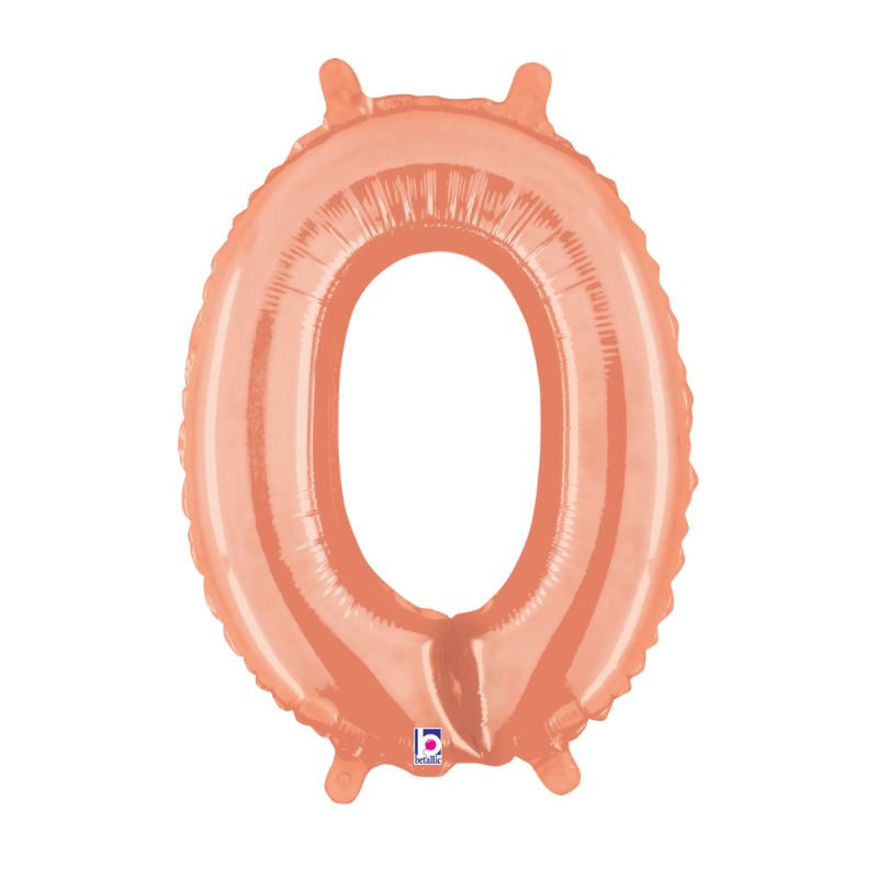 14" Betallic Rose Gold Letter Megaloons Jr. Foil Balloon | Letters A-Z