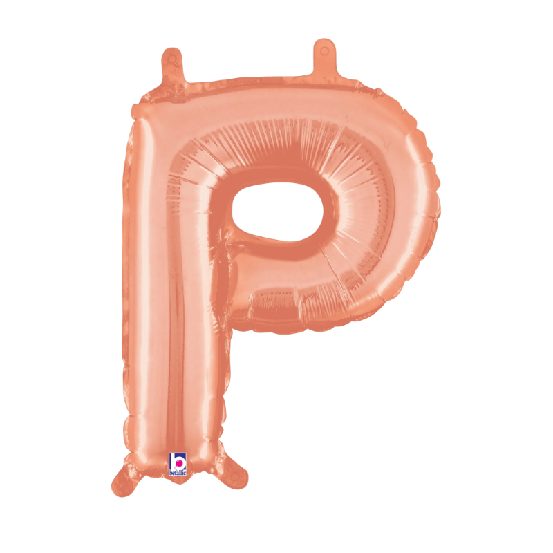 14" Betallic Rose Gold Letter Megaloons Jr. Foil Balloon | Letters A-Z