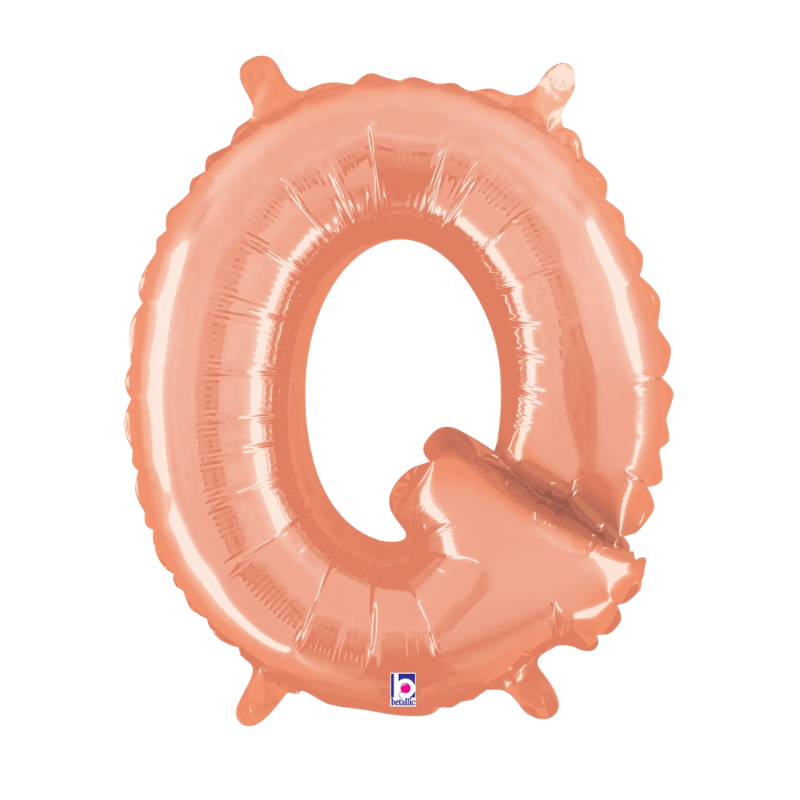 14" Betallic Rose Gold Letter Megaloons Jr. Foil Balloon | Letters A-Z