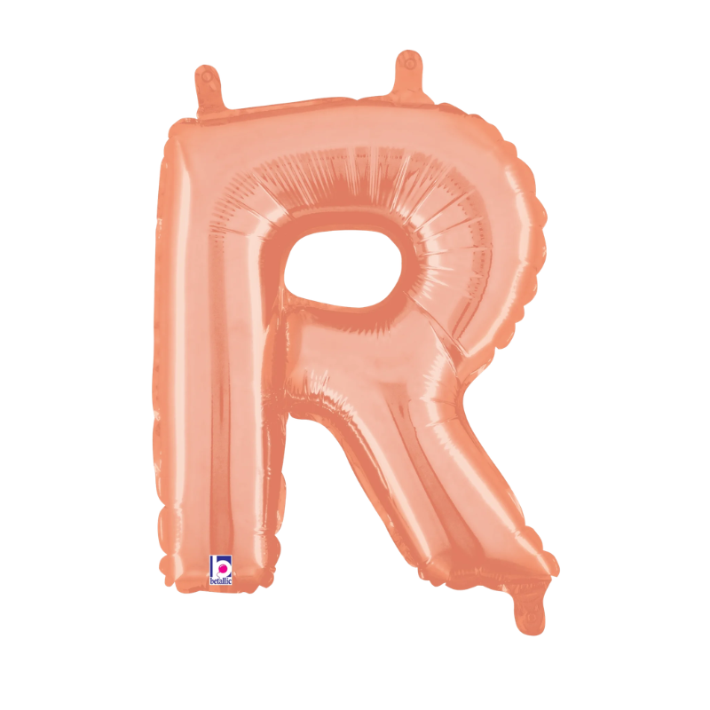 14" Betallic Rose Gold Letter Megaloons Jr. Foil Balloon | Letters A-Z
