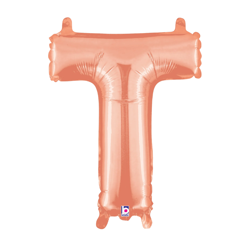 14" Betallic Rose Gold Letter Megaloons Jr. Foil Balloon | Letters A-Z