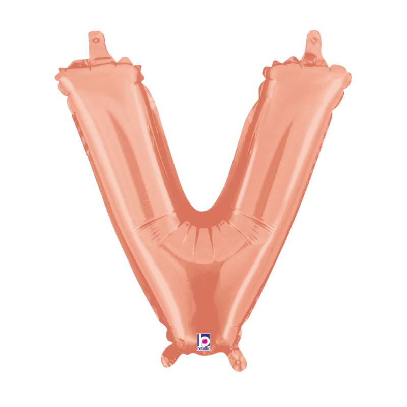 14" Betallic Rose Gold Letter Megaloons Jr. Foil Balloon | Letters A-Z