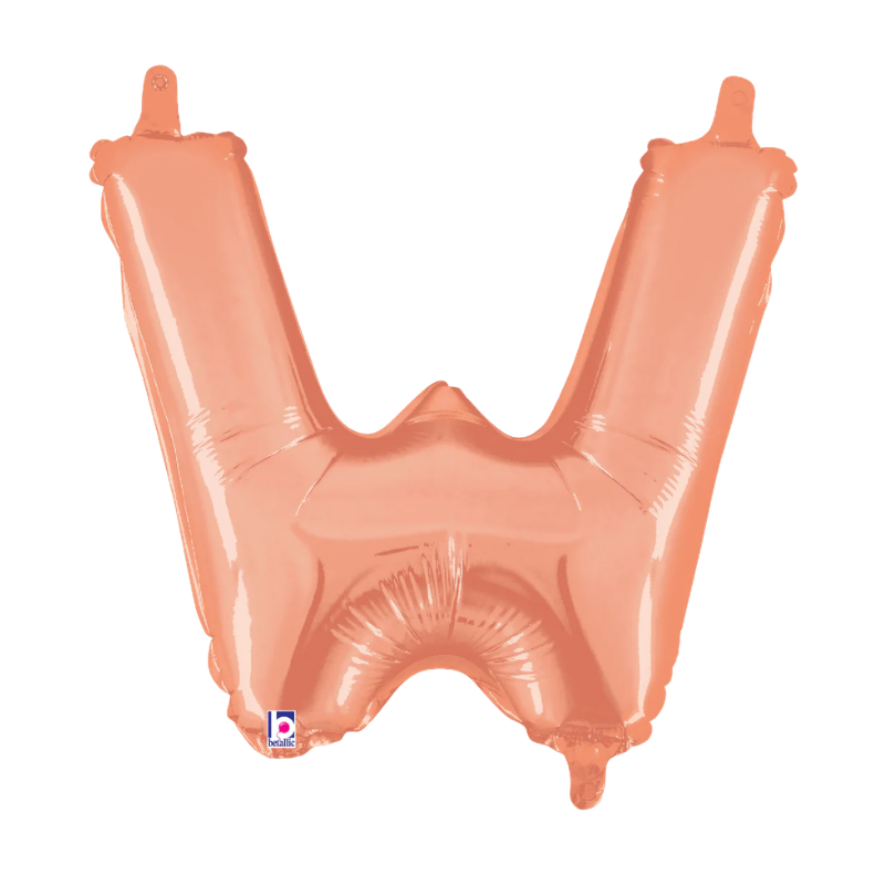14" Betallic Rose Gold Letter Megaloons Jr. Foil Balloon | Letters A-Z