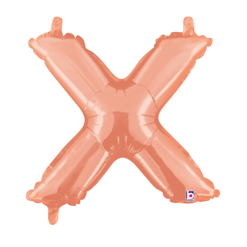 14" Betallic Rose Gold Letter Megaloons Jr. Foil Balloon | Letters A-Z