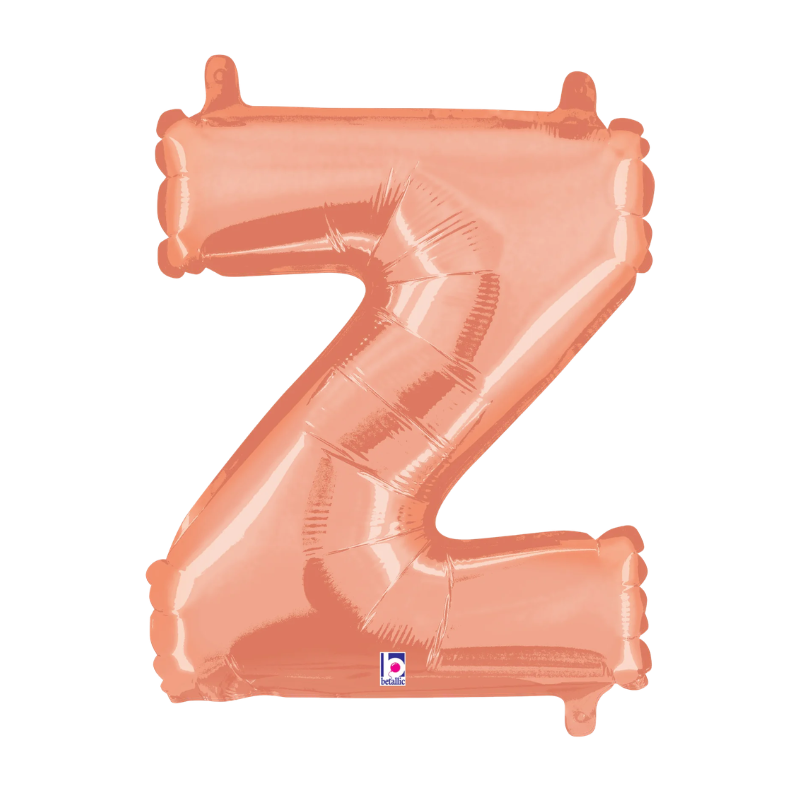 14" Betallic Rose Gold Letter Megaloons Jr. Foil Balloon | Letters A-Z