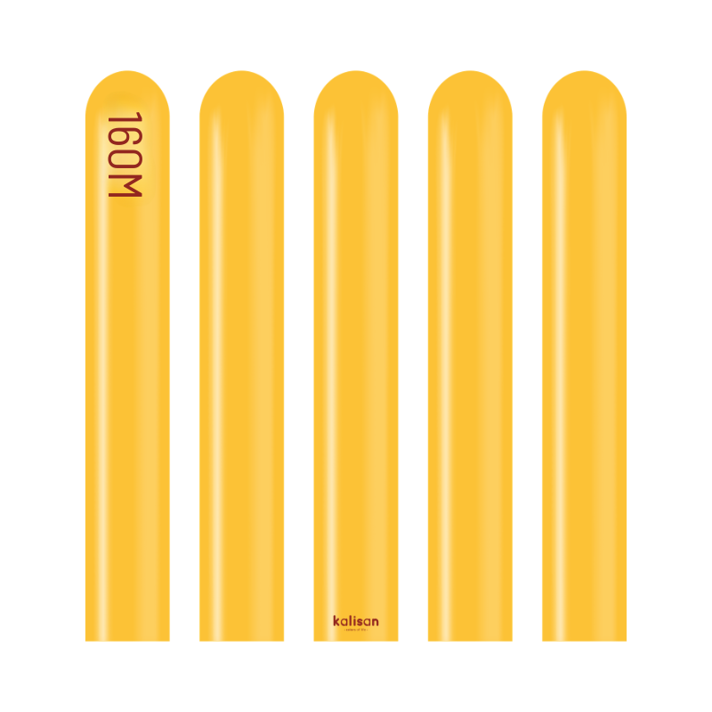 160M Kalisan Standard Amber Nozzle Up Modeling Latex Balloons | 50 Count