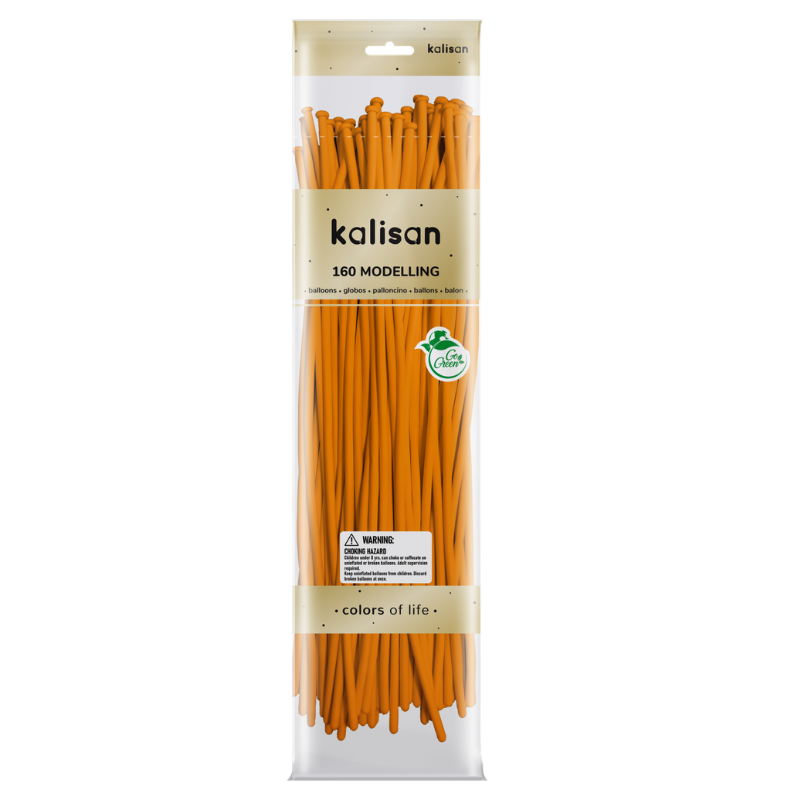 160M Kalisan Standard Amber Nozzle Up Modeling Latex Balloons | 50 Count