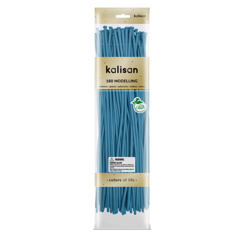 160M Kalisan Standard Baby Blue Nozzle Up Modeling Latex Balloons | 50 Count