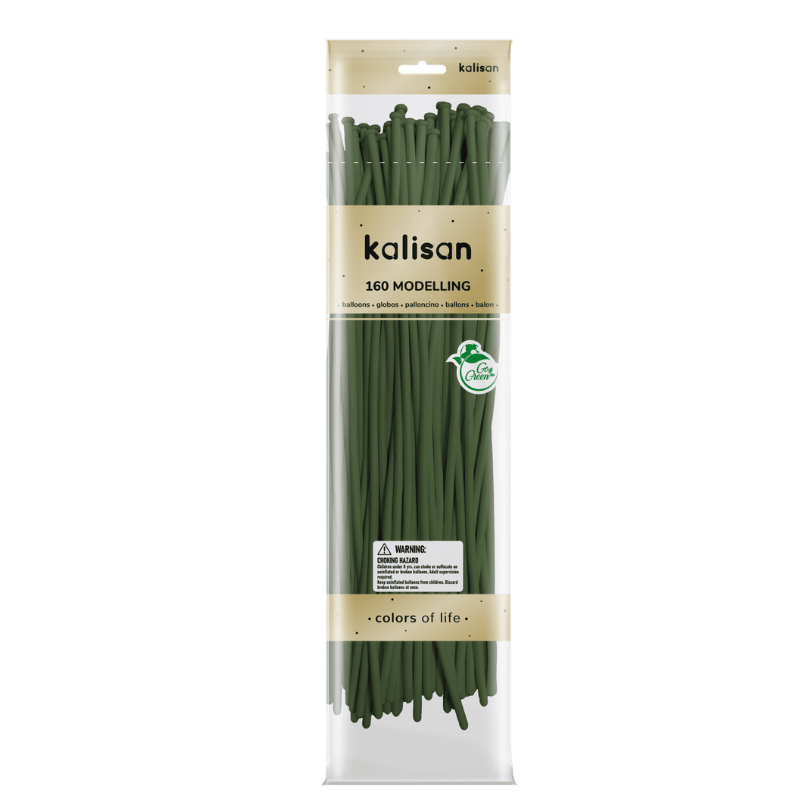 160M Kalisan Retro Eucalyptus Nozzle Up Modeling Latex Balloons | 50 Count