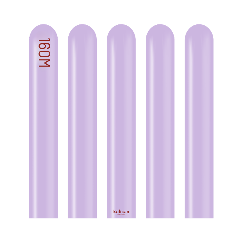 160M Kalisan Standard Lilac Nozzle Up Modeling Latex Balloons | 50 Count