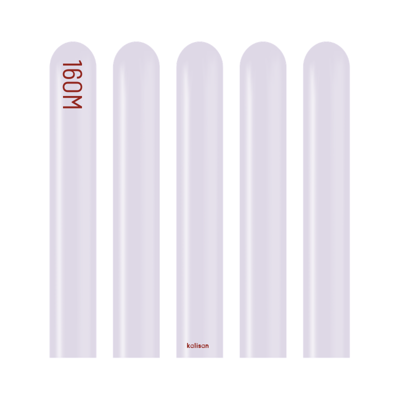 160M Kalisan Macaron Lilac Nozzle Up Modeling Latex Balloons | 50 Count