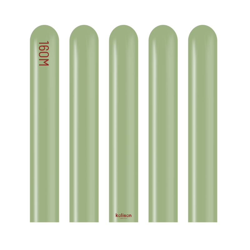 160M Kalisan Retro Eucalyptus Nozzle Up Modeling Latex Balloons | 50 Count