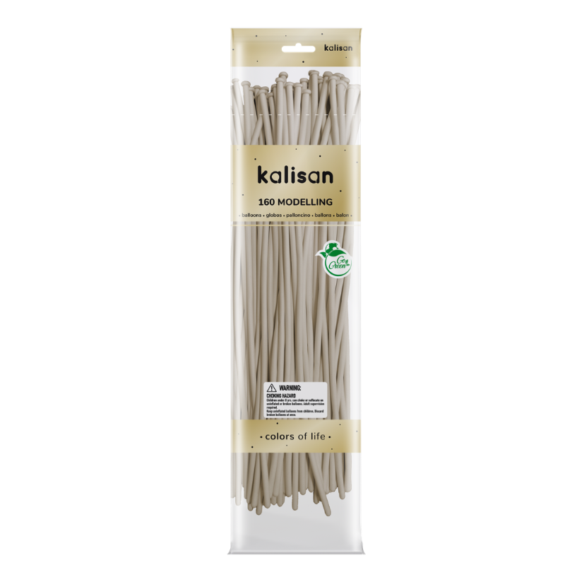 160M Kalisan Retro White Nozzle Up Modeling Latex Balloons | 50 Count