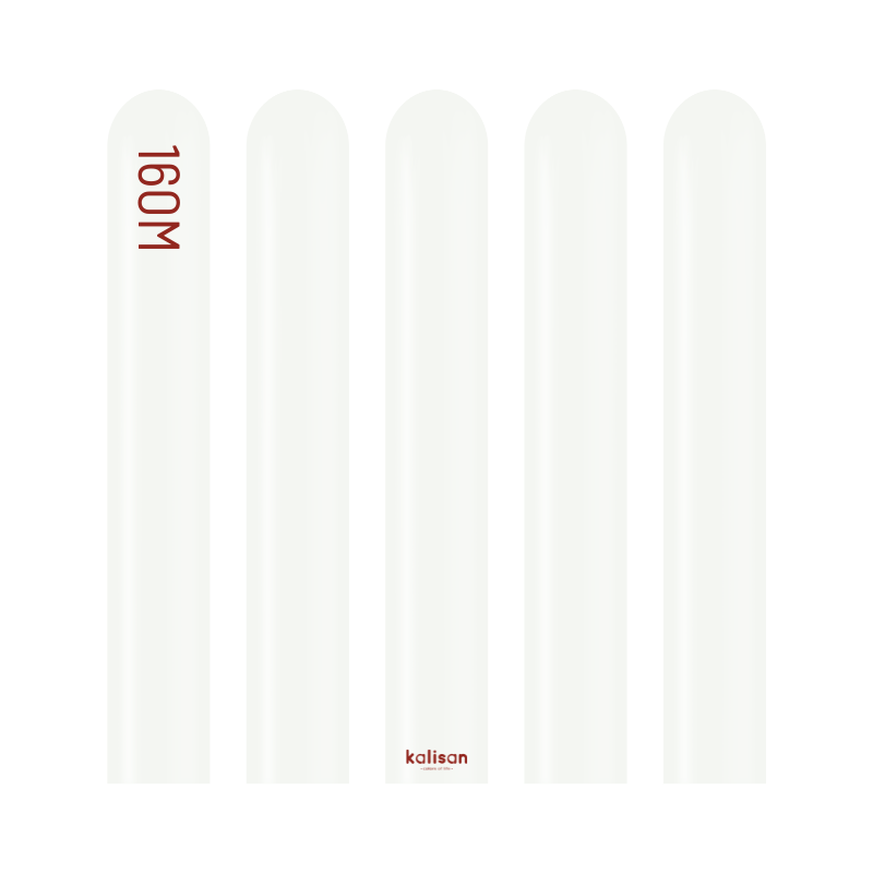 160M Kalisan Satin Snow White Nozzle Up Modeling Latex Balloons | 50 Count
