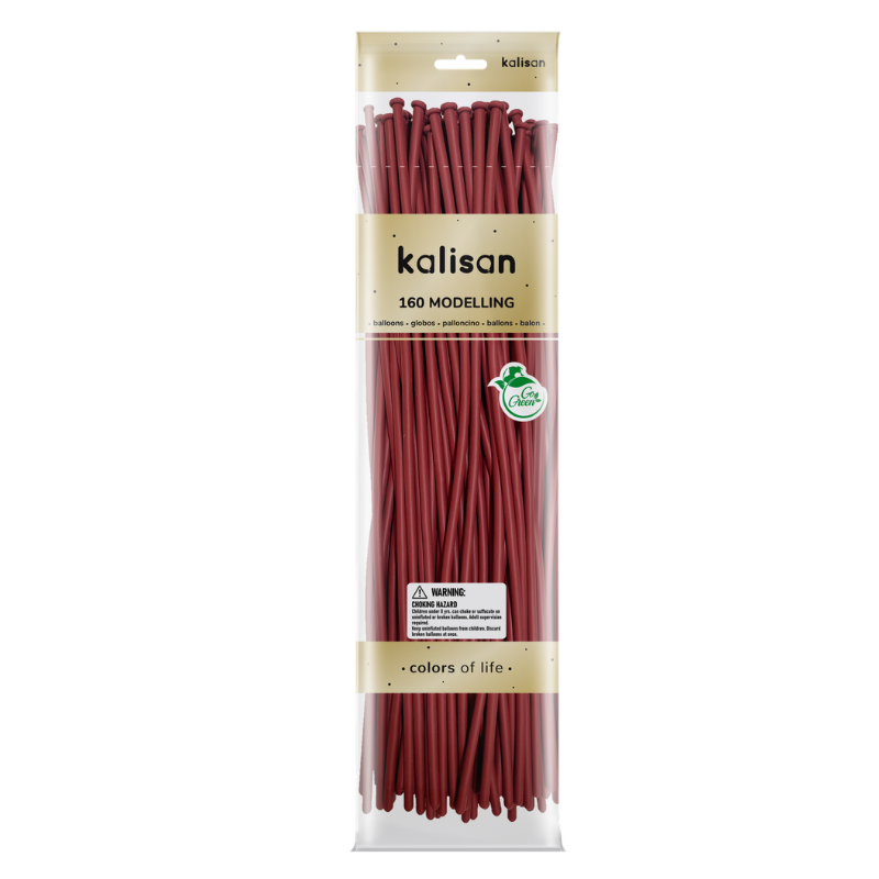 160M Kalisan Standard Deep Red Nozzle Up Modeling Latex Balloons | 50 Count