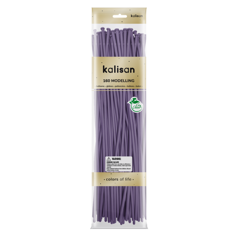 160M Kalisan Standard Lilac Nozzle Up Modeling Latex Balloons | 50 Count