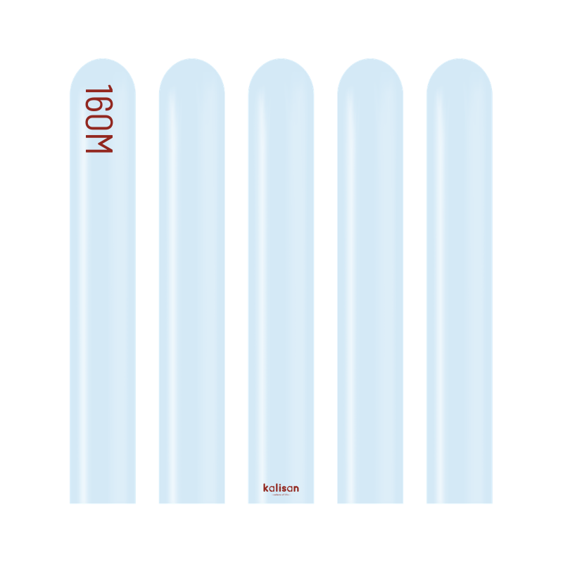 160M Kalisan Macaron Baby Blue Nozzle Up Modeling Latex Balloons | 50 Count