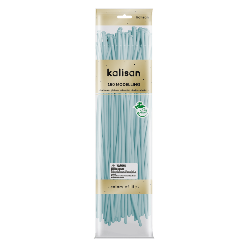 160M Kalisan Macaron Baby Blue Nozzle Up Modeling Latex Balloons | 50 Count