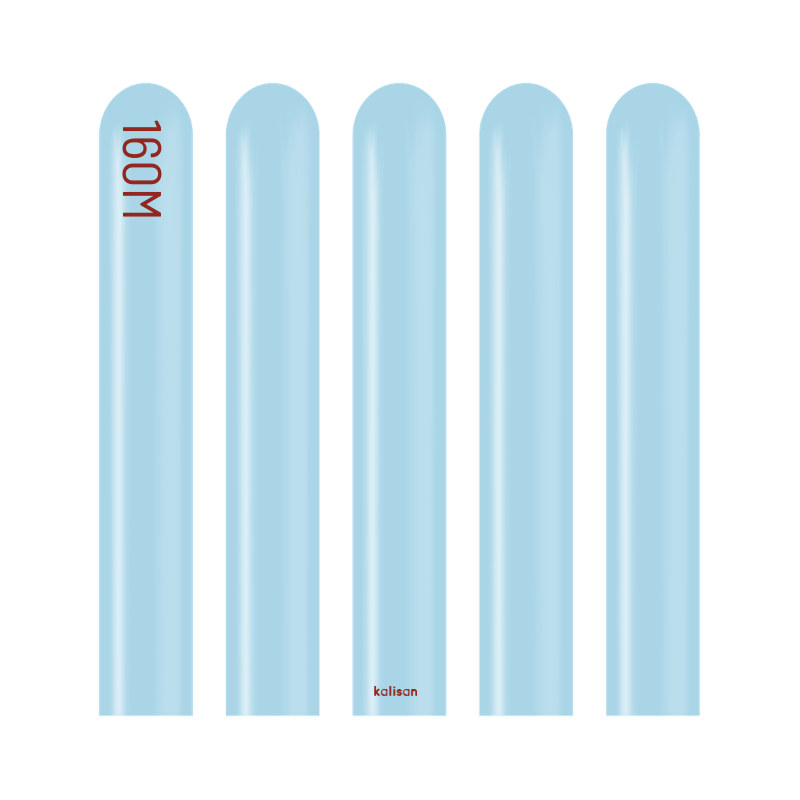160M Kalisan Macaron Blue Nozzle Up Modeling Latex Balloons | 50 Count