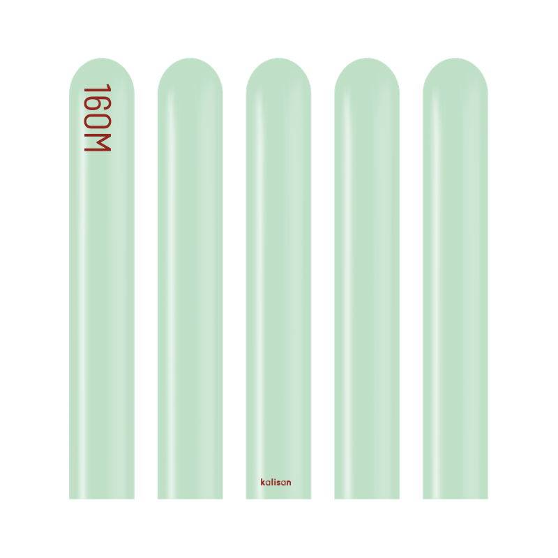 160M Kalisan Macaron Green Nozzle Up Modeling Latex Balloons | 50 Count