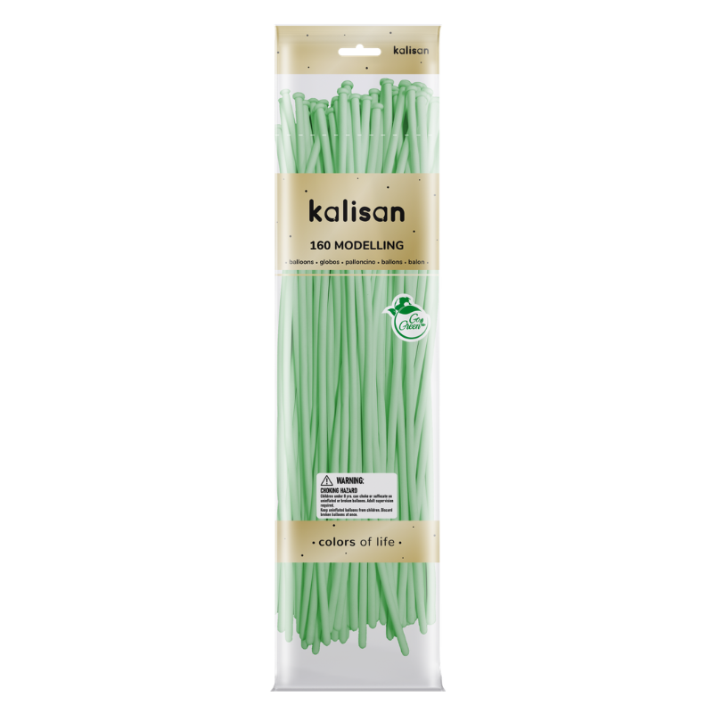 160M Kalisan Macaron Green Nozzle Up Modeling Latex Balloons | 50 Count