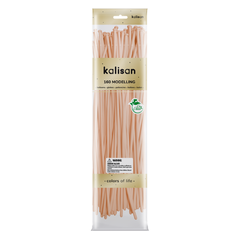 160M Kalisan Macaron Salmon Nozzle Up Modeling Latex Balloons | 50 Count