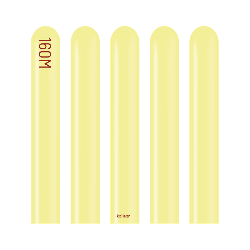 160M Kalisan Macaron Yellow Nozzle Up Modeling Latex Balloons | 50 Count