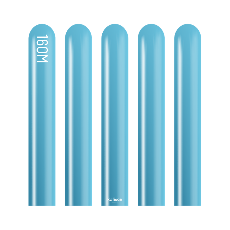 160M Kalisan Mirror Blue Nozzle Up Modeling Latex Balloons | 50 Count