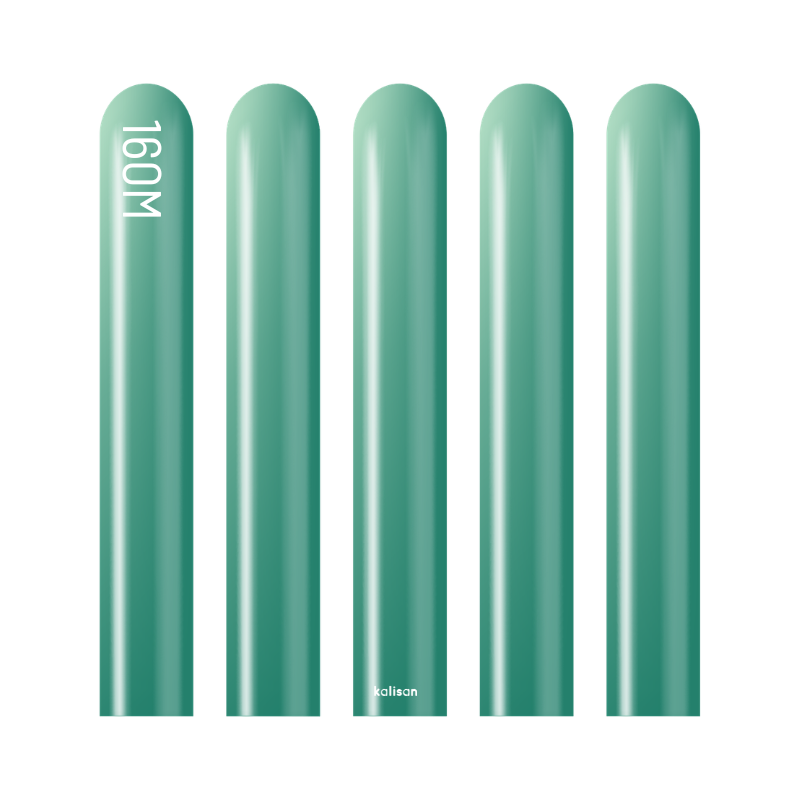 160M Kalisan Mirror Green Nozzle Up Modeling Latex Balloons | 50 Count