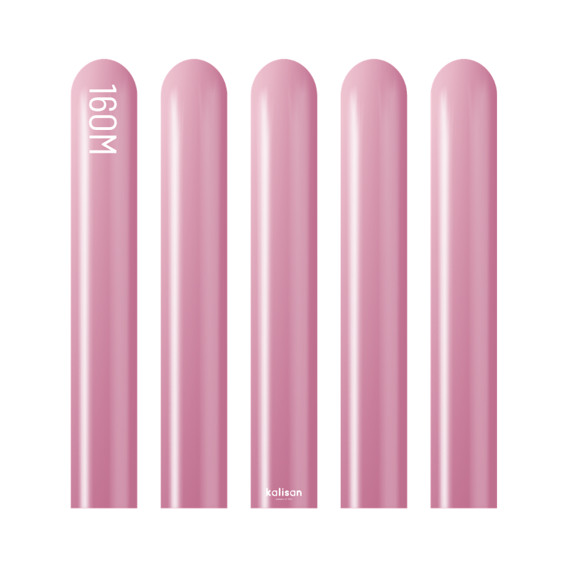 160M Kalisan Mirror Pink Nozzle Up Modeling Latex Balloons | 50 Count