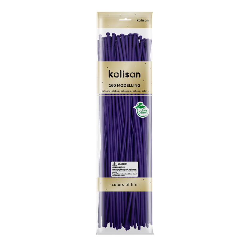 160M Kalisan Standard Violet Nozzle Up Modeling Latex Balloons | 50 Count