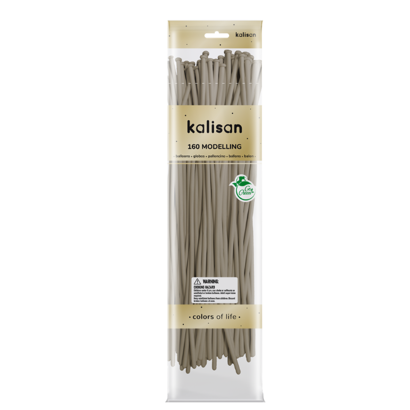 160M Kalisan Retro White Sand Nozzle Up Modeling Latex Balloons | 50 Count