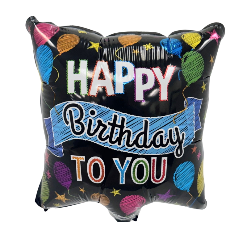 Globos y pancartas de feliz cumpleaños de 9 "Globo de relleno de aire de aluminio | Compre 5 o más y ahorre un 20 %