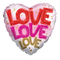 18" Love Love Love Heart Foil Balloon (P5) | Buy 5 Or More Save 20%