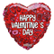 18" Happy Valentine's Day Doodles Heart Foil Balloon (P3) | Buy 5 Or More Save 20%