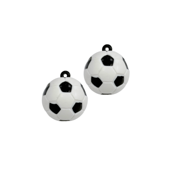 1" ACI White/Black Soccer Ball Trinket | 2 Count