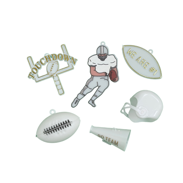 ACI White Football Mum Trinket Pack #1 | 6 Count