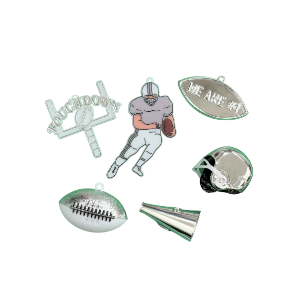 ACI Silver Football Mum Trinket Pack #1 | 6 Count