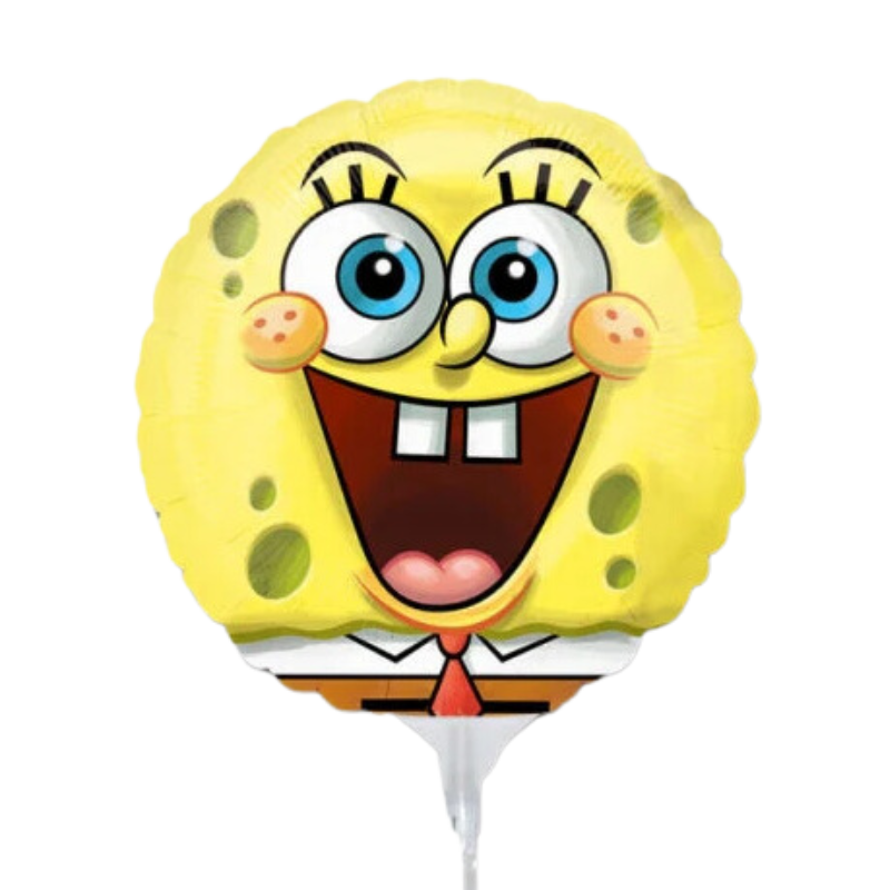 9" Anagram Spongebob Square Pants Round Airfill Foil Balloon | Buy 5 Or More Save 20%