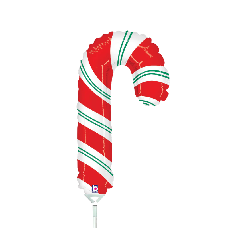 14" Betallic Mini Candy Cane Air-Fill Foil Balloon | Buy 5 Or More, Save 20%