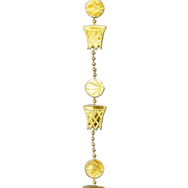 4' ACI Gold Basketball Flat Garland Beads | 1 Count