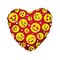 17" Emoticon Love Red Heart Foil Balloon (WSL) | 5 Count